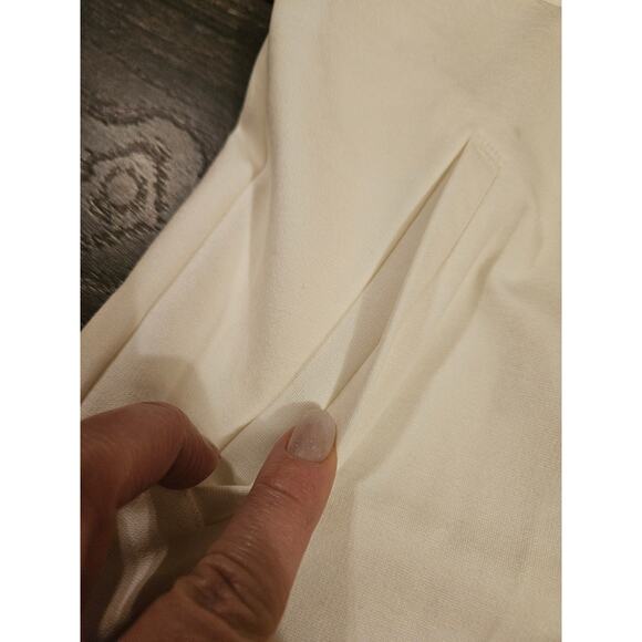 Chico's Ponte Slim Basic Pant in Antique White Elastic Stretch - Picture 4 of 10